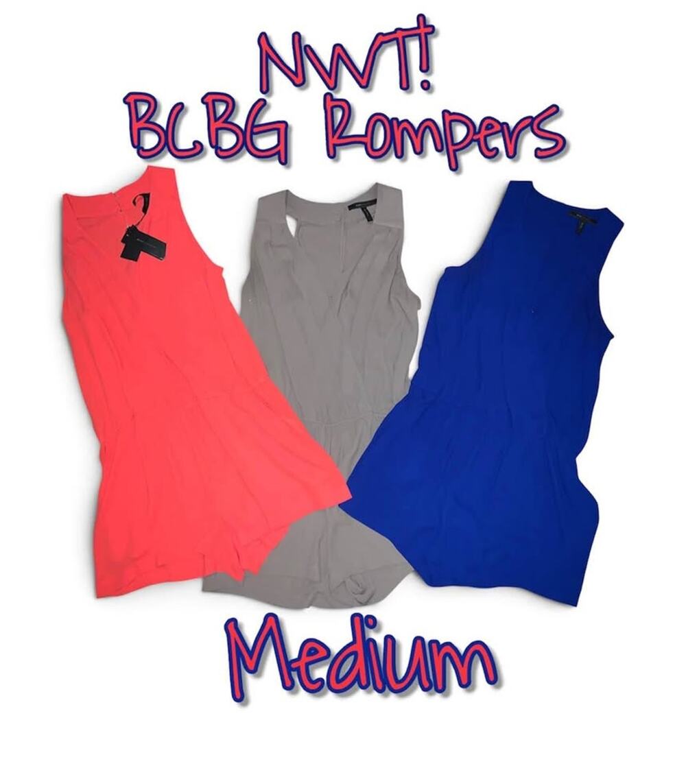 3 NWT BCBGMAXAZRIA Rompers - Size Medium